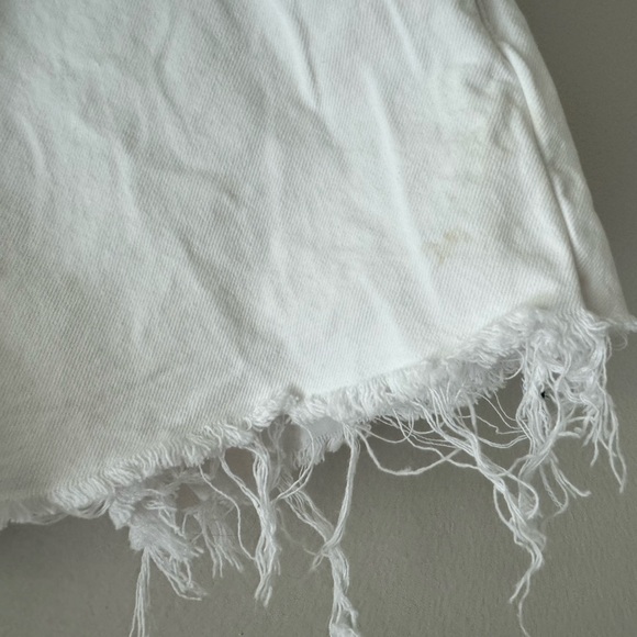 Zara fringed skort shorts XS frayed raw hem in white - Picture 3 of 8